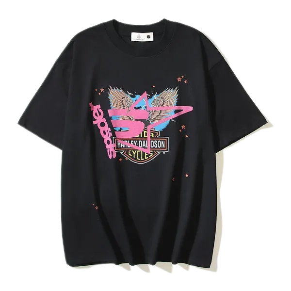 Design Spider Web Graphic Print White T-Shirt - 37