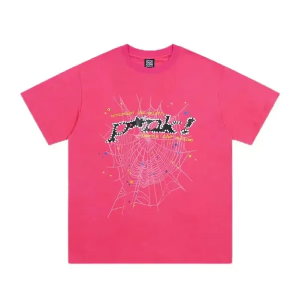Design Spider Web Graphic Print White T-Shirt - 30