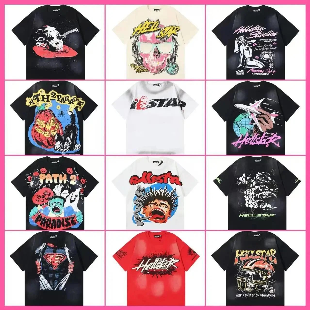 Hellstar Black Graphic T-Shirt