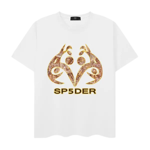 Design Spider Web Graphic Print White T-Shirt - 41