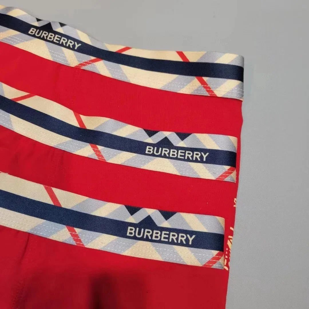 Burberry Classic Check Waistband Boxer Briefs Red Underwear - 7