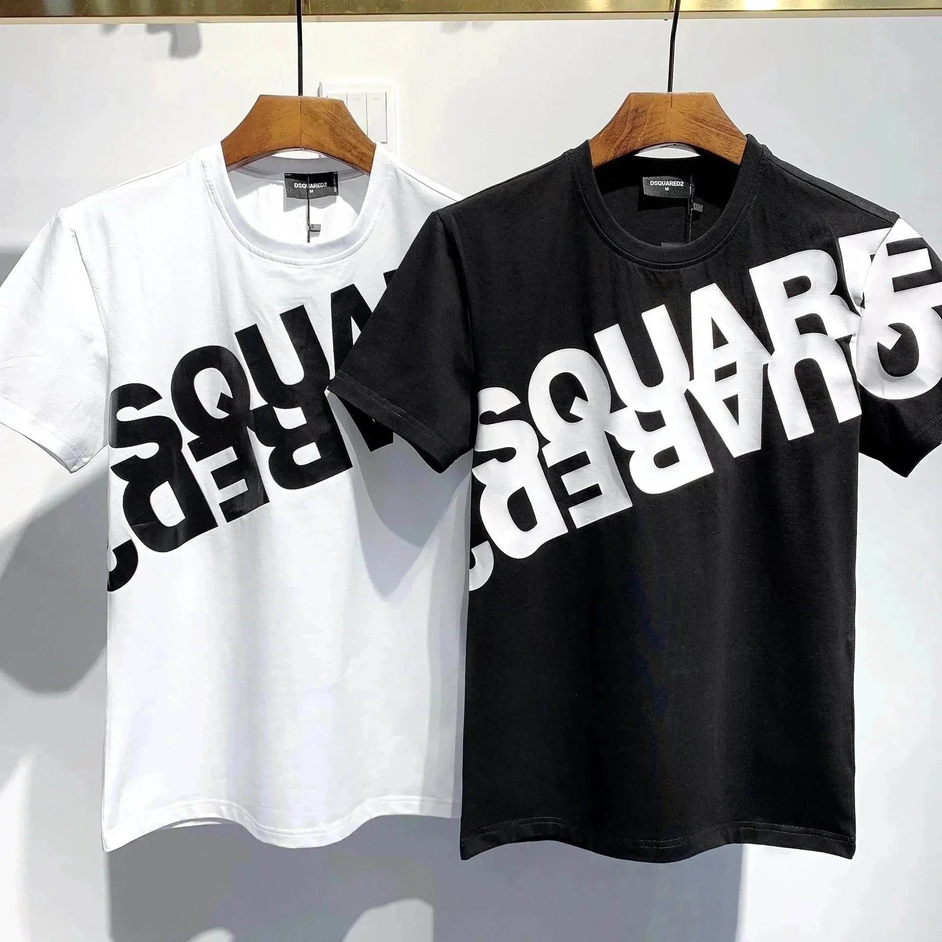 Dsquared2 T-Shirt White Black Red Graphic Print Casual