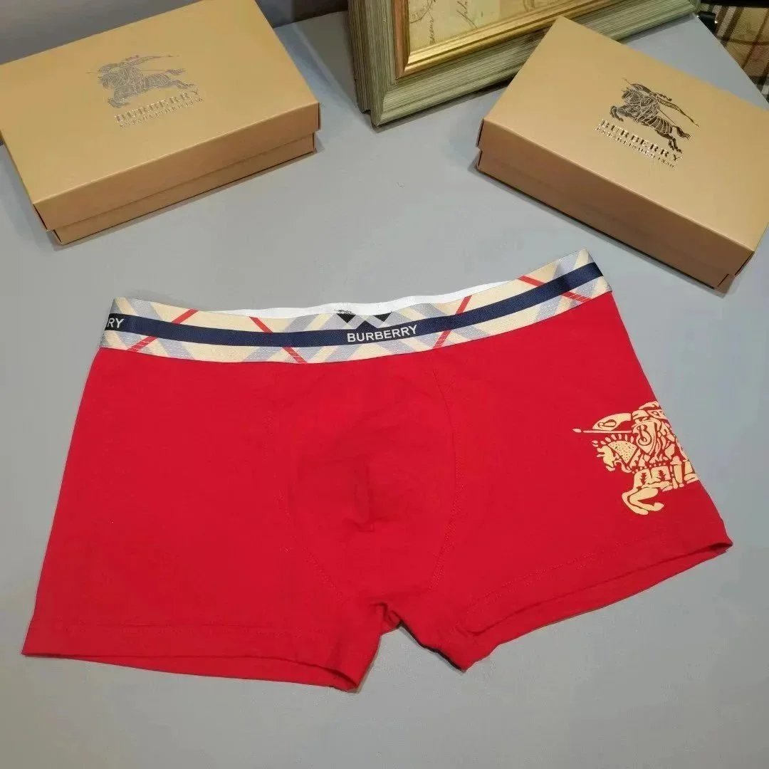 Burberry Classic Check Waistband Boxer Briefs Red Underwear - 6