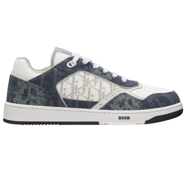 Dior B23 Low White and Gray Oblique Sneakers - 7
