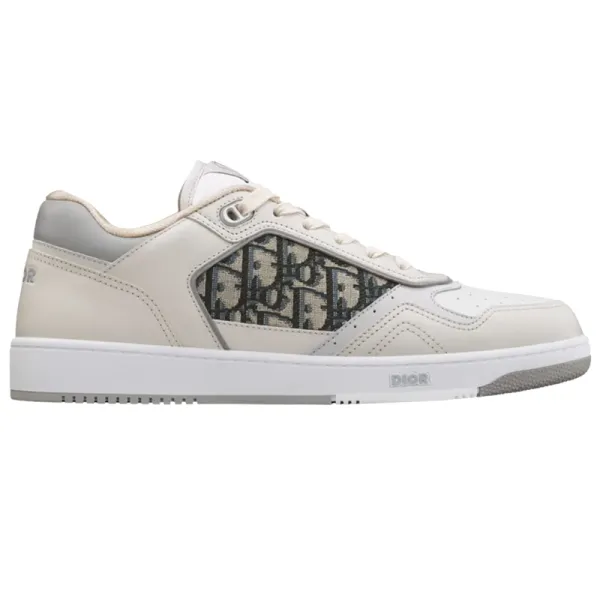 Dior B23 Low White and Gray Oblique Sneakers - 6