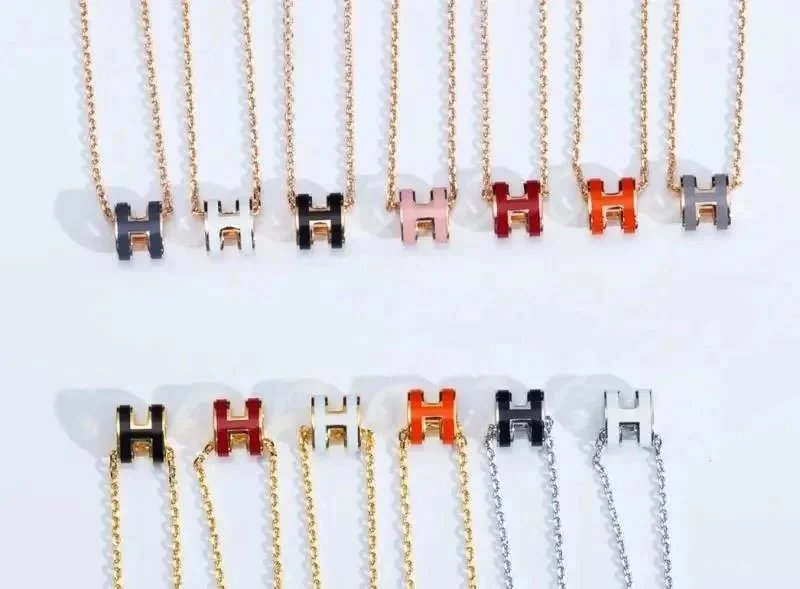 Hermès H Letter Necklaces in V