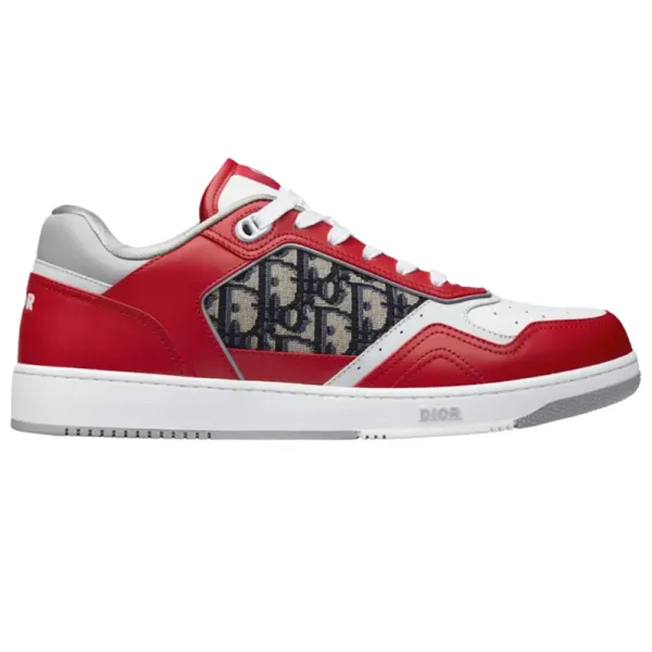 Dior B23 Oblique Red White Sneakers - 1