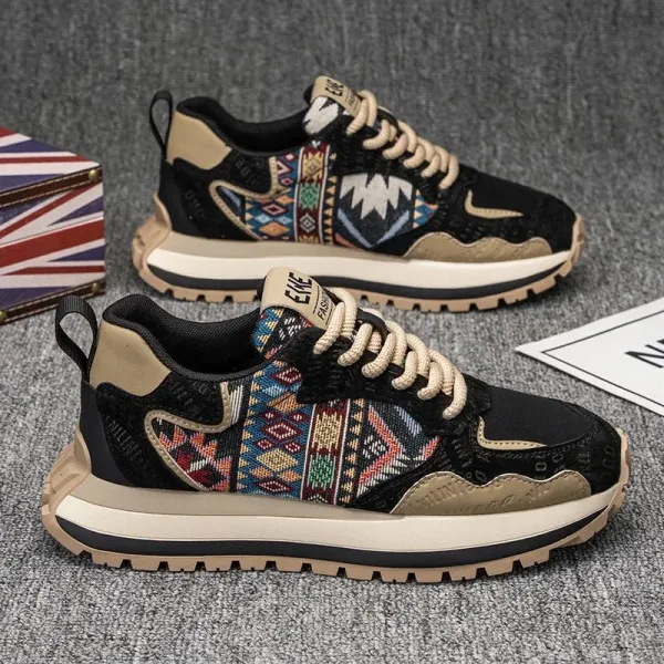 Design EKE Fashion Tribal Print Chunky Sneakers - 1