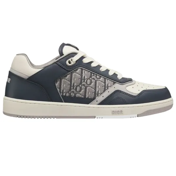 Dior B23 Oblique Navy and Beige Sneakers - 1