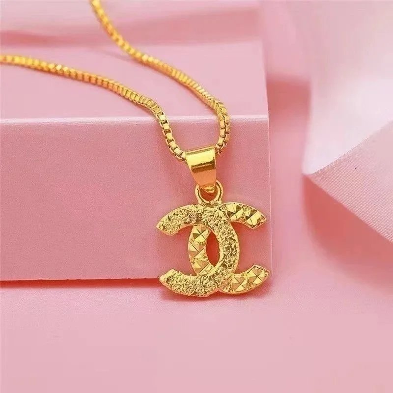 Chanel Gold CC Logo Pendant Ne