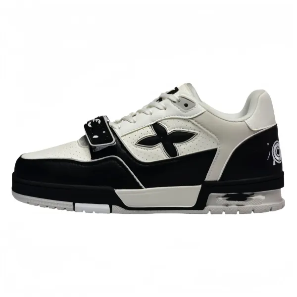 Design X-Large XL X-Logo Strap Sneakers Black and White Sneakers - 1