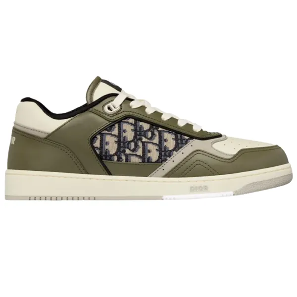 Dior B23 Low White and Gray Oblique Sneakers - 10