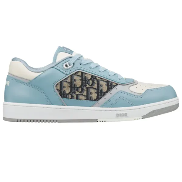 Dior B23 Low White and Gray Oblique Sneakers - 4