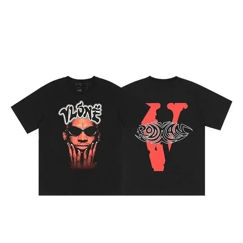 Vlone Black Graphic T-Shirt