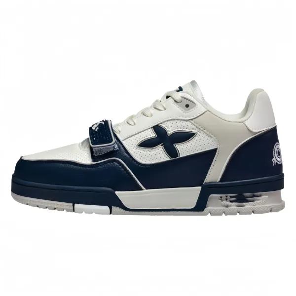 Design Xertex X-1 Navy and White Sneakers Skateboard Shoes - 1