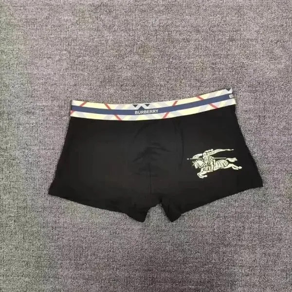 Burberry Equestrian Knight Black Boxer Briefs Underwear - 1