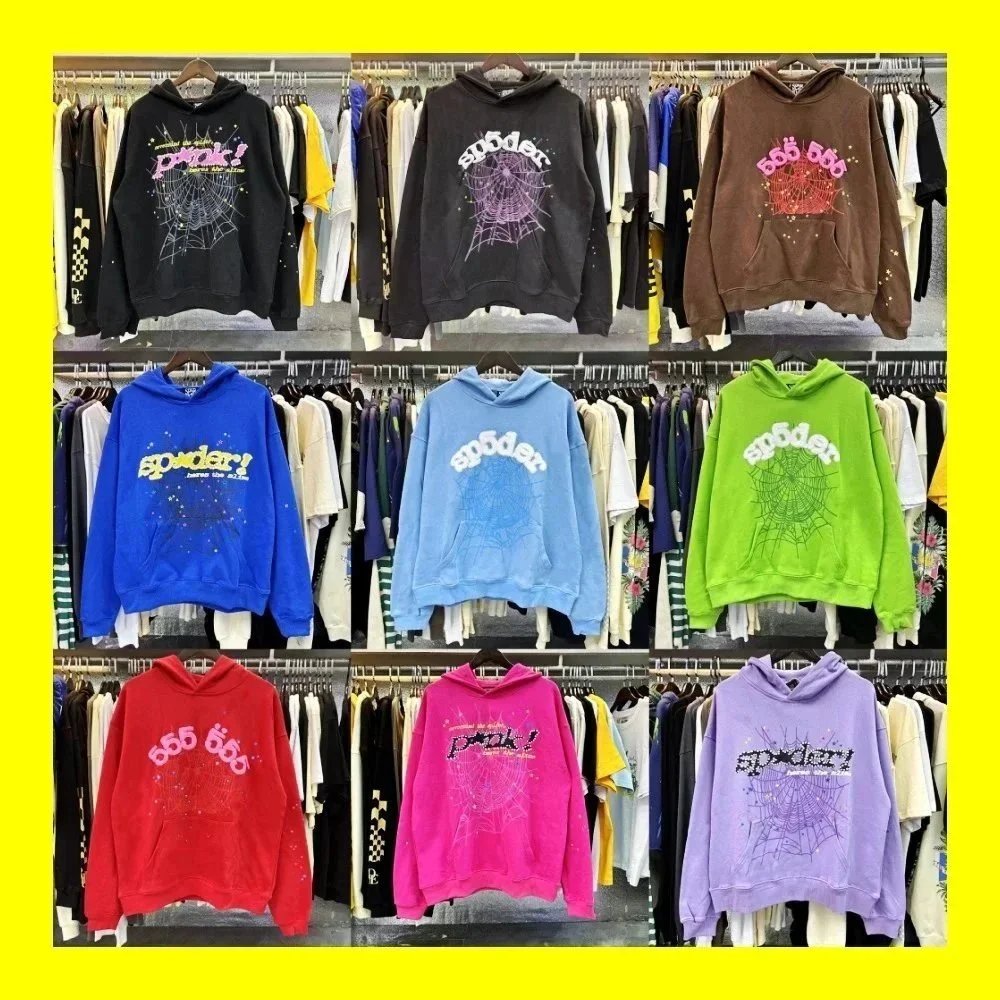 Spider Web Print Hoodie Sweate