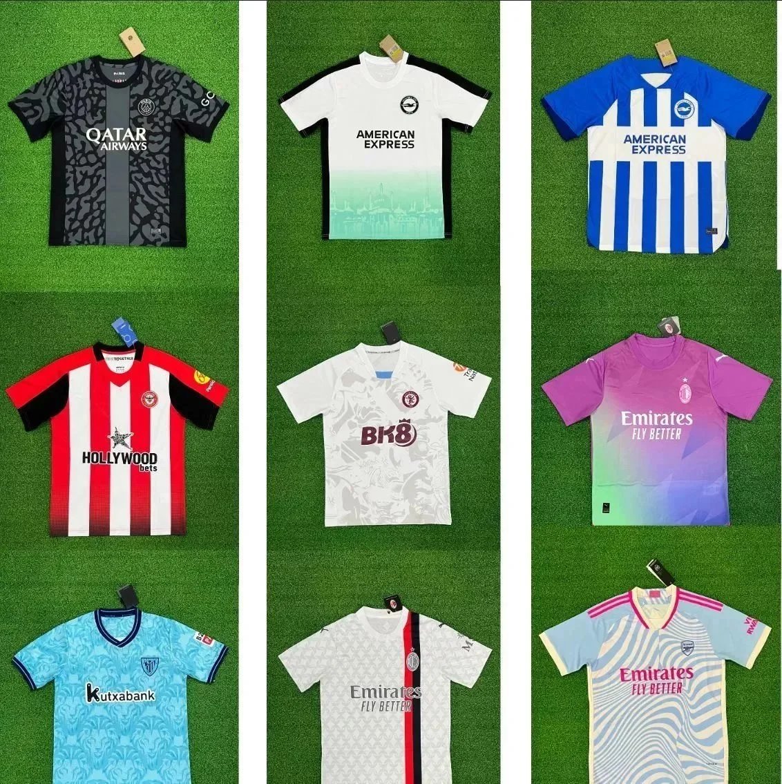 Assorted Football Club Jerseys