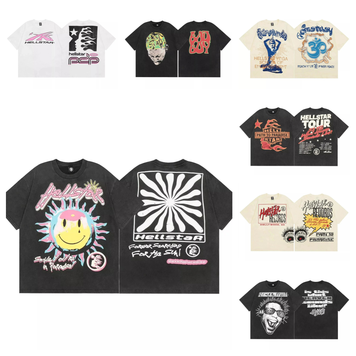 Hellstar Black Graphic T-Shirt