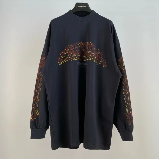 Balenciaga Black Long Sleeve T