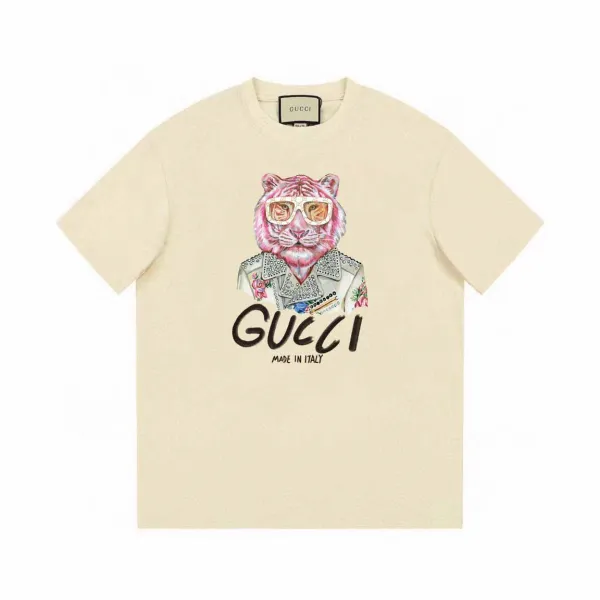 Gucci Tiger Print Graphic T-Shirt Black - 2