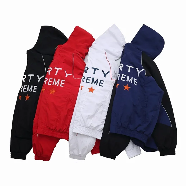 Unbranded Jackets Hooded zip-up jacket with MARTY graphic and three-star print product detail image 1