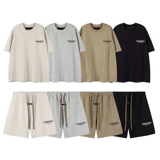 E-S Silicone 3D Letter Short-Sleeve T-Shirt & Casual Shorts Set for Men and Women, Loose Fit, Ins Style