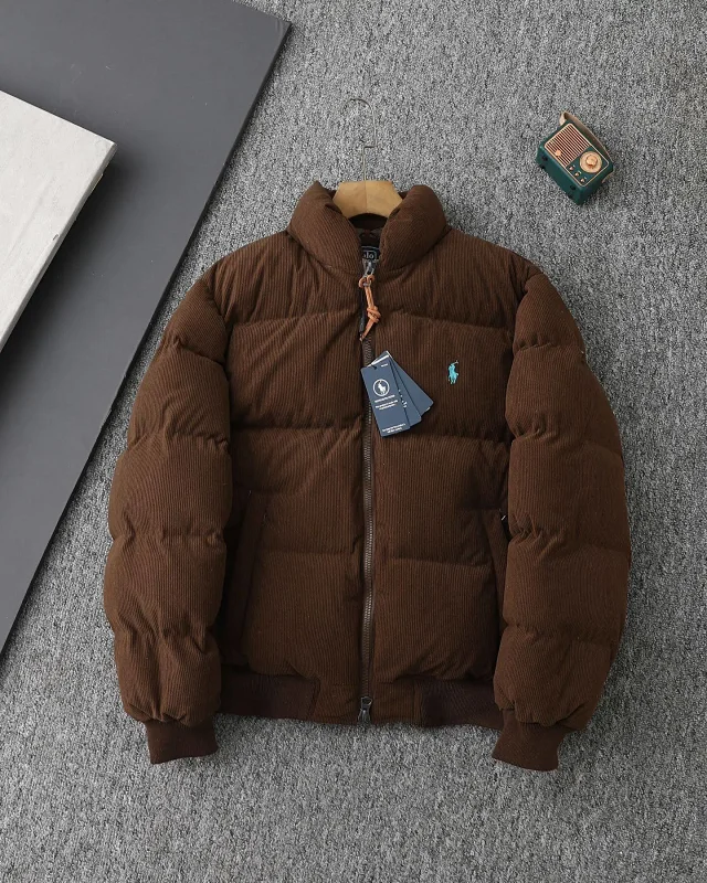 Polo Ralph Lauren Down Jackets Quilted stand-collar zip puffer jacket with embroidered pony logo product detail image 9