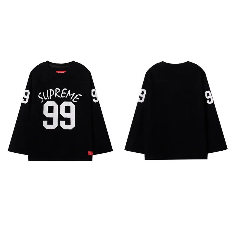 Supreme T-Shirts Long-Sleeve Graphic T-Shirt — 99 black