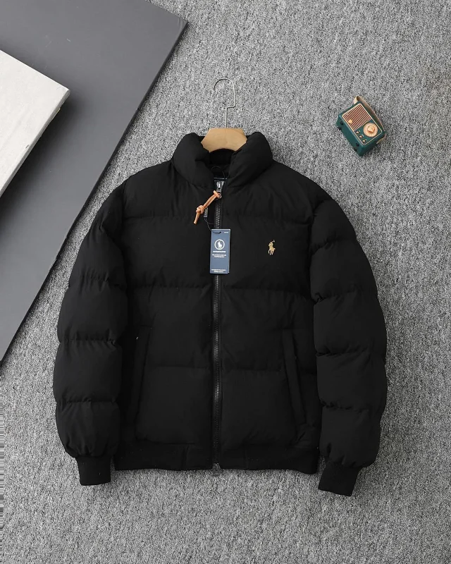 Polo Ralph Lauren Down Jackets Quilted stand-collar zip puffer jacket with embroidered pony logo product detail image 44