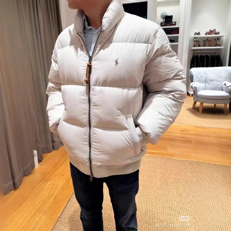 Polo Ralph Lauren Down Jackets Quilted stand-collar zip puffer jacket with embroidered pony logo image 2