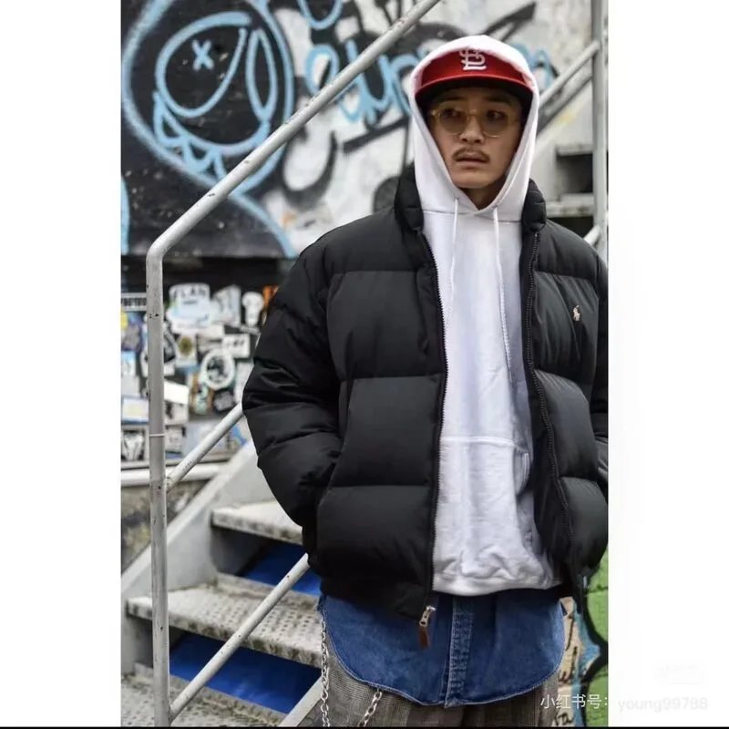Polo Ralph Lauren Down Jackets Quilted stand-collar zip puffer jacket with embroidered pony logo image 3
