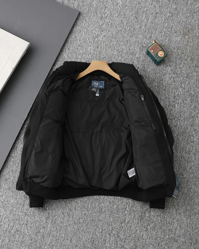 Polo Ralph Lauren Down Jackets Quilted stand-collar zip puffer jacket with embroidered pony logo product detail image 19