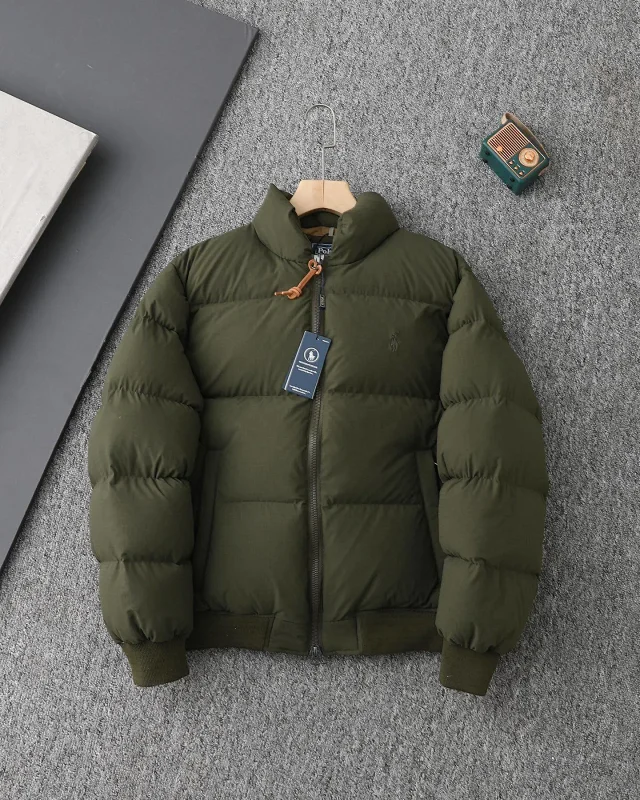 Polo Ralph Lauren Down Jackets Quilted stand-collar zip puffer jacket with embroidered pony logo product detail image 30