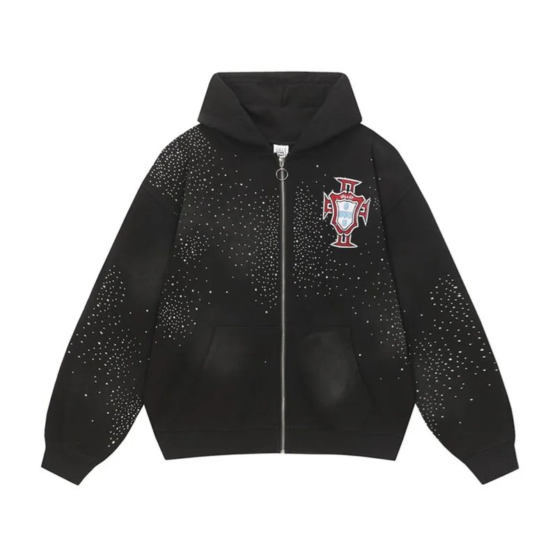 VALEY Hoodies & Sweatshirts Graphic zip-up — ZFZD3432 black