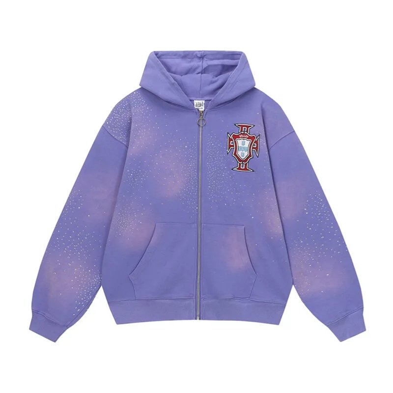 VALEY Hoodies & Sweatshirts Graphic zip-up — ZFZD3432 purple