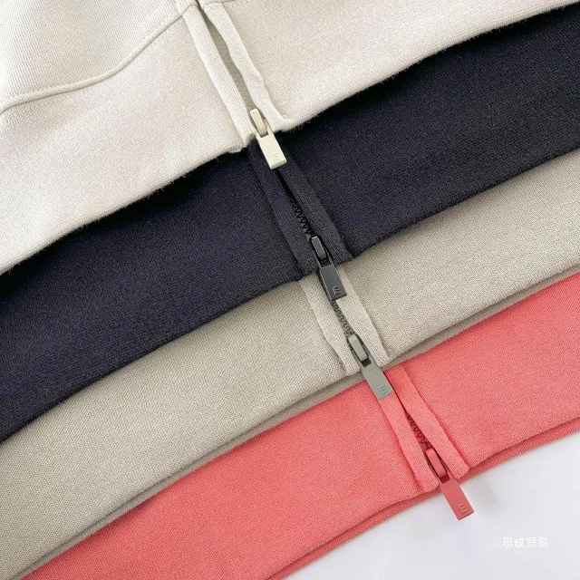 Fear of God Hoodies & Sweatshirts Essentials zip-up mock-neck sweatshirt with embossed back logo product detail image 9