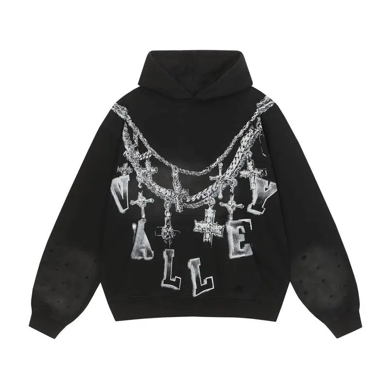 VALEY Hoodies & Sweatshirts Graphic zip-up — ZFZD3447 black