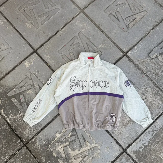 Supreme Jackets Old English Zip-Up Jacket product detail image 4