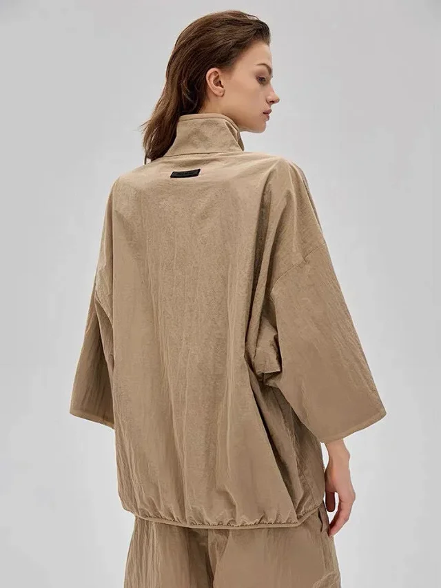 Unbranded Jackets Half-Zip High-Neck Nylon Pullover Jacket product detail image 13