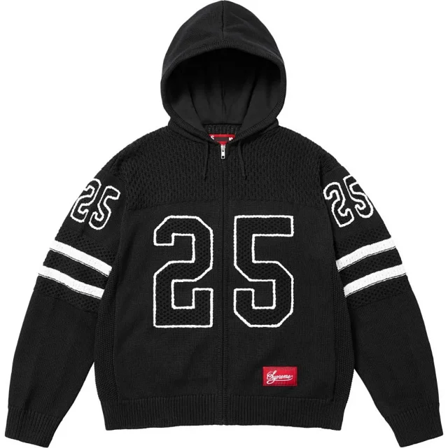 Supreme Hoodies & Sweatshirts Zip-up hooded sweatshirt with rhinestone arc logo product detail image 19