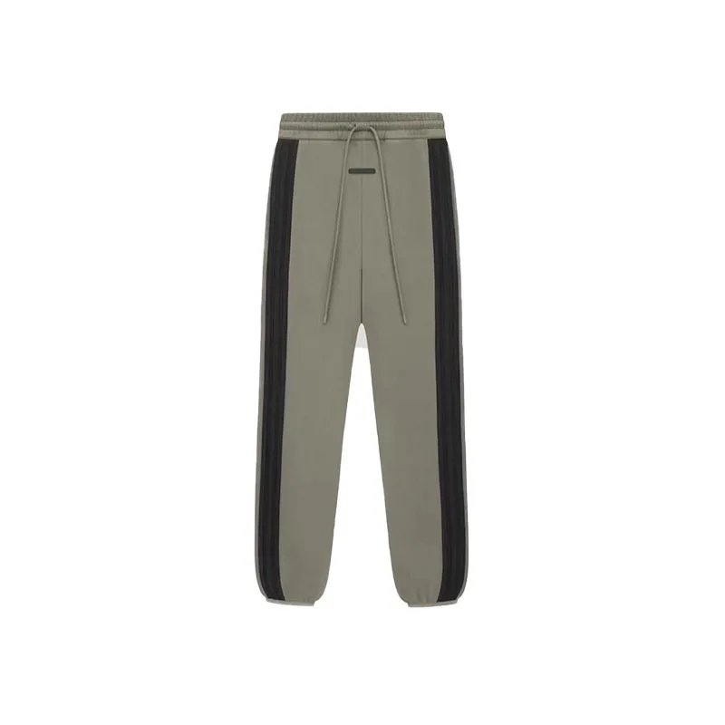 Unbranded Trousers Drawstring jogger with contrast side stripes — CLAY