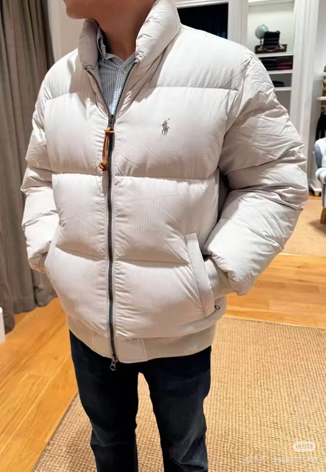 Polo Ralph Lauren Down Jackets Quilted stand-collar zip puffer jacket with embroidered pony logo product detail image 11
