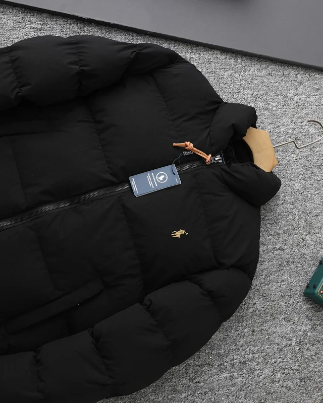 Polo Ralph Lauren Down Jackets Quilted stand-collar zip puffer jacket with embroidered pony logo product detail image 13