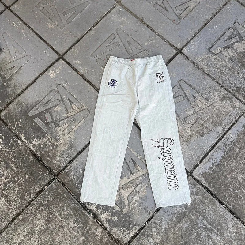 Supreme Jackets Old English Zip-Up Jacket — Gray/Pants