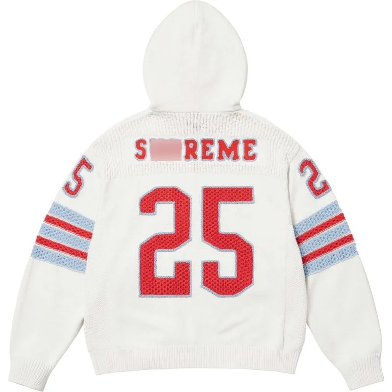 Supreme Hoodies & Sweatshirts Zip-up hooded sweatshirt with rhinestone arc logo image 4