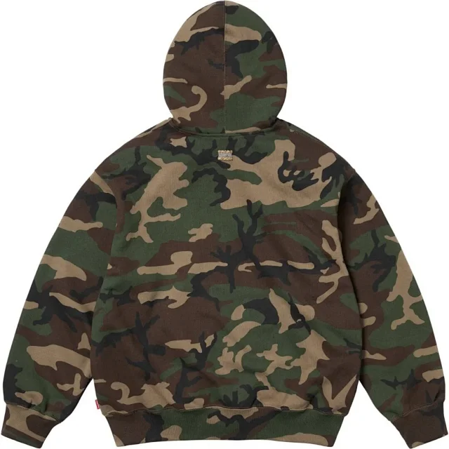 Supreme Hoodies & Sweatshirts Zip-up hooded sweatshirt with rhinestone arc logo product detail image 12