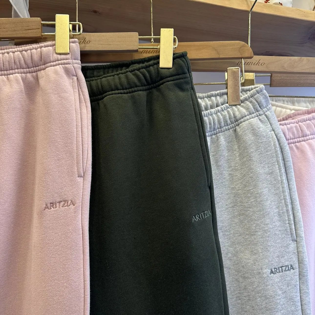 White Aritzia Style Straight-Leg Sweatpants with Elastic Waistband