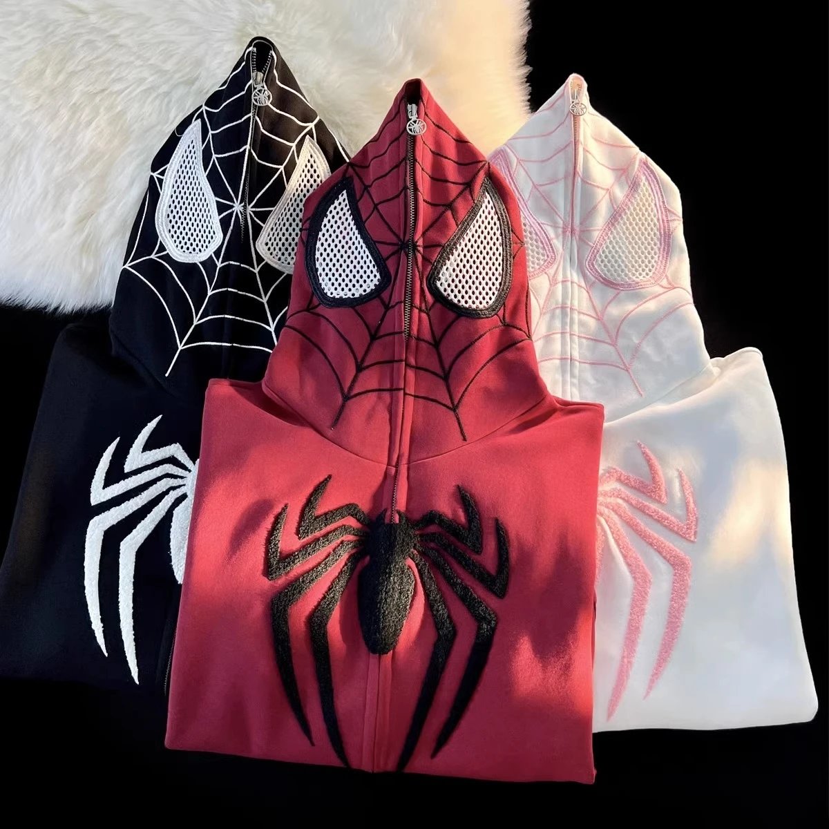 Spider-Man Themed Full-Zip Hoodie (3 Colors)