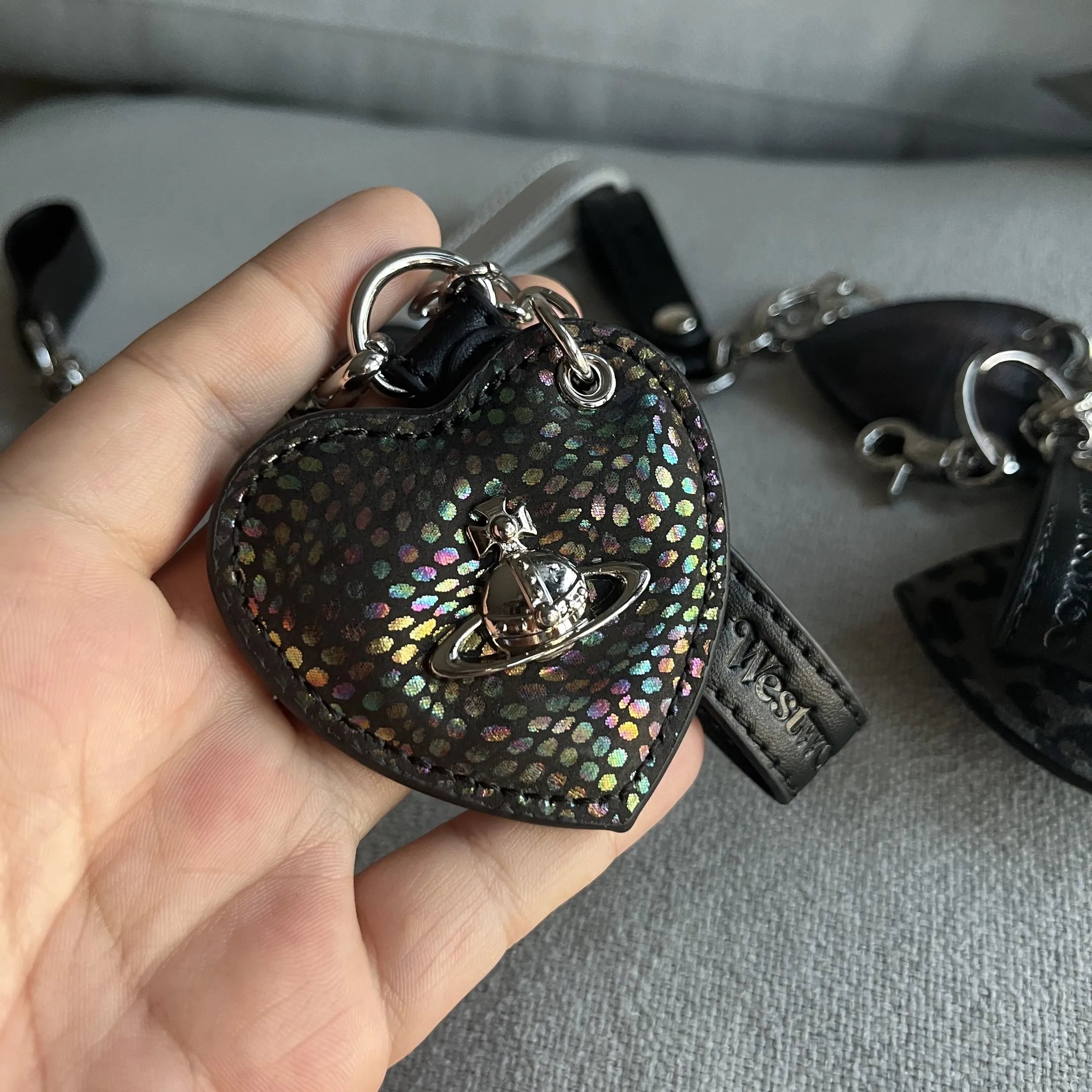 Vivienne Westwood Heart Orb Keychains